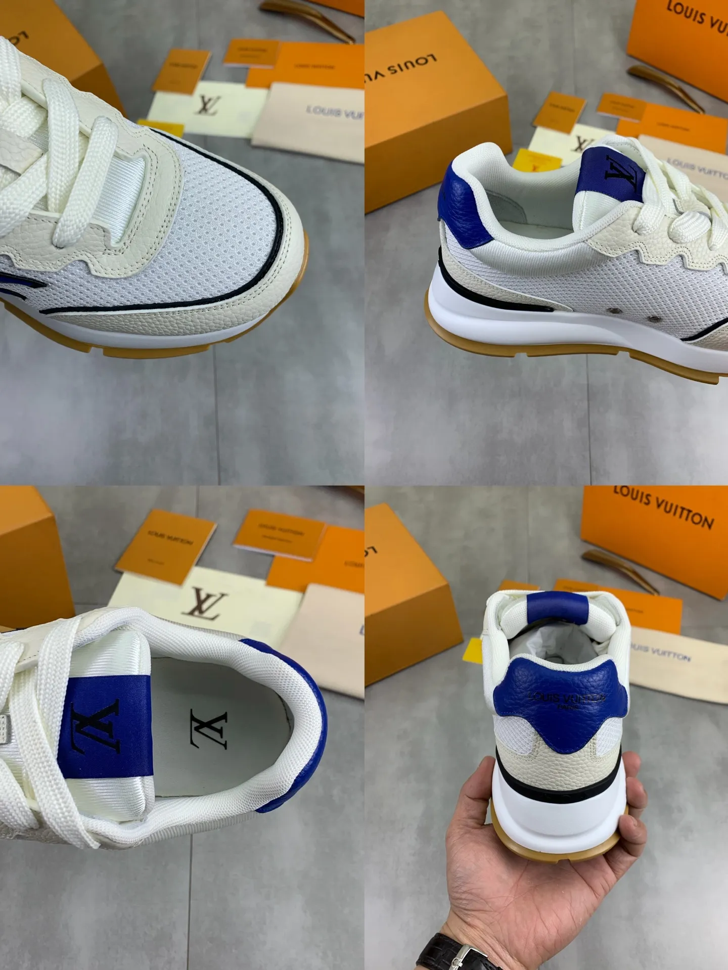 Factory price P700 💶 Top version [LOUIS VUITTON] Couple 🧑‍🤝‍🧑 Craftsman style Counter series (original order) New style 🍀LV Louis Vuitton - top version LV classic high-top trendy shoes! Made of imported original craft calfskin, original breathable lining, and original wear-resistant, lightweight, high-end TPU outsole! High quality products! 4️⃣ colors available, size: female 35-39, male 39-44 (female 40, male 45 46 customized)
